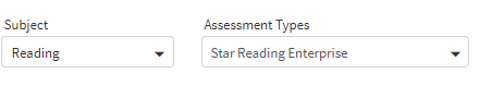 The Subject and Assessment Types drop-down lists.